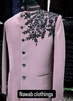 Costume de mariage vintage pour homme, veste de prince brodée, costumes de mariage, coupe ajustée, ensemble 2 pièces pour homme avec blazer et pantalon