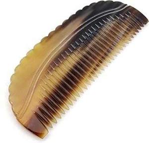 Peine de Bolsillo Ovalado Hecho a Mano con Cuerno de Buey Natural, Impermeable, Antiestático, con Grabado de Pájaro del Amor, sin Mango, en Oferta - Product Image 5