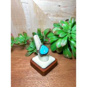 Anillo Ajustable Zachariah David Blue Bird de Plata de Ley y Turquesa con Engaste de Bisel e Incrustaciones de Piedras Preciosas Naturales, Regalo - Product Image 2