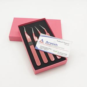 Juego de Pinzas para Extensión de Pestañas de Acero Inoxidable de Alta Calidad Profesional con Brillo Rojo, Agarre Perfecto, Punta Suave, Logotipo Personalizado - Product Image 6