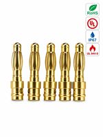 Connecteur banane femelle JBoCnt 2,5 mm, broche 21,5 mm, plaqué or, laiton T2 C3604, boîtier en nylon, pour connexions de fil de batterie et moteur RC