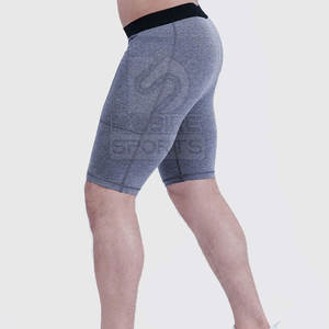 Shorts de compression personnalisés pour hommes, style streetwear, pour musculation, motif uni, pour la gym et la course à pied - Product Image 3