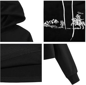 Sweat à capuche court en coton pour femme avec col zippé, vente en gros, logo personnalisé, conception OEM, best-seller, taille plus, crop top, logos avant et arrière - Product Image 6