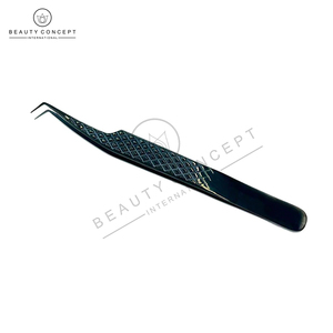 Venta al por mayor Etiqueta Privada Plasma negro 90 45 35 grados Volumen de pestañas pinzas de pestañas con puntas de microfibra y logotipo - Product Image 5