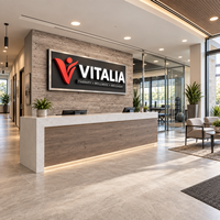 Enseigne de réception personnalisée, lettres lumineuses 3D LED à éclairage frontal, logo d'entreprise, enseigne personnalisée pour la décoration murale de la réception de bureau