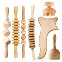 Usine en gros 6 pièces thérapie du bois ensemble d'outils de Massage relaxation complète du corps et perte de poids masseur facial
