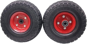 Roda Pengganti Gerobak Dorong 4.10/3.50-4, Baja/Plastik, Roda Karet Pneumatik 10 Inci 2/4PR - Product Image 4