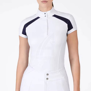 Camisa de competición para mujer con cuello alto, venta en línea, precio mayorista económico, camisa con logo a la moda en oferta - Product Image 1