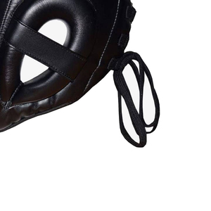Casque de boxe en cuir PU vert et noir avec protection faciale et fermeture auto-agrippante unisexe pour adulte 2026 - Product Image 5