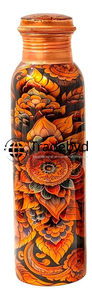 Traditional Wide Copper Bottle for Authentic Ayurveda Practice Plastic Drinkware by Tradebyd - Product Image 3