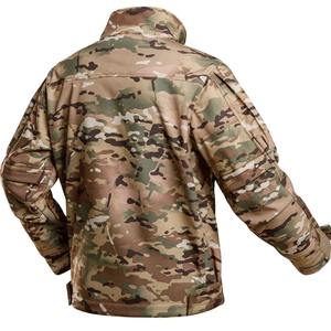 Chaqueta de invierno de concha blanda de alta calidad para hombre, abrigo de bombardero de vuelo impermeable con material fino de lona - Product Image 5