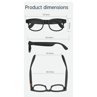 Lunettes Intelligentes AIMB G1Max 8MP Vidéo 1080P Étanche IPX4 Monture Métallique Assistant IA Double Caméra Traduction IA en Temps Réel Réalité Augmentée