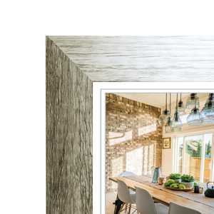 กรอบรูปไม้สไตล์คลาสสิก 40 x 50 ซม. กรอบรูป MDF ลายไม้ลอยน้ำ ตกแต่งเรียบง่าย รูปทรงสี่เหลี่ยม กระจกเงา A3 สำหรับตกแต่ง - Product Image 3