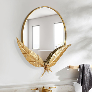 Modern Style Personality Golden Bedroom Living Room Entrance Wall Decoration Mirror - Product Image 6