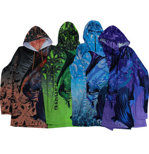 Camiseta de Pesca con Protección Solar UPF50 UV 2025, Capucha con Estampado por Sublimación Personalizado, 100% Poliéster, Secado Rápido, Transpirable, para Hombre - Product Image 6