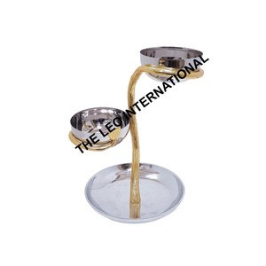 Cuenco decorativo chapado en oro, organizador de artículos de CENA DE Metal de aluminio de acero inoxidable, cuenco para frutas y verduras - Product Image 3