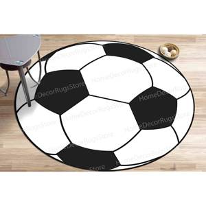 Tapis de football, tapis imprimé, tapis rond, tapis de motivation, tapis fin non tissé - Product Image 3