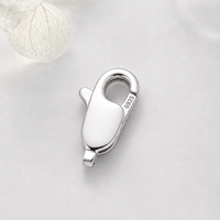 Fermoir carré en argent sterling 925 avec logo personnalisé, robuste, pour la fabrication de bijoux minimalistes faits à la main - Vente en gros