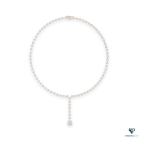 Collier pendentif en or rose 27,65 carats avec diamant rond cultivé en laboratoire, en or massif 18 carats - Product Image 1