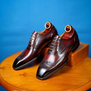 Versátiles zapatos Oxford Captoe de cuero, cómodos zapatos de boda para todos los días para reuniones de oficina y estilos disponibles de negocios - Product Image 1