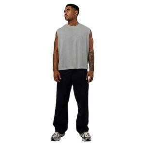 Nueva Camiseta sin Mangas Holgada y Recta para Deporte, Running, Ejercicio, Fitness, Tejida, Material Personalizado, Lisa - Product Image 6