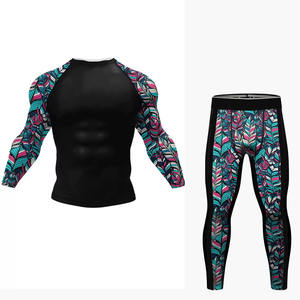 ชุดเสื้อคอมเพรสชั่นผู้ชายแบบขายส่ง ปรับแต่งได้ ระบายอากาศดี สีพื้น เรียบง่าย สวมใส่สบาย เหมาะสำหรับเล่นกีฬา ฟิตเนส วิ่ง เสื้อรัดกล้ามเนื้อสำหรับผู้ชาย - Product Image 1