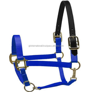 Caballo de nailon 100% hecho a medida con cuello halter, corona de cuero genuino negro de lujo para caballo, colores vibrantes disponibles - Product Image 5