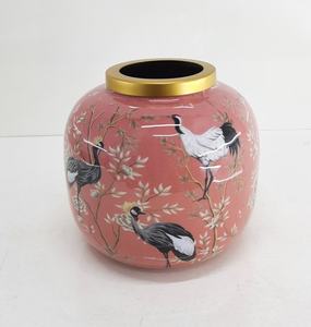 Florero decorativo de Metal de Venta caliente maceta martillada de latón para jardín y boda decorativo hecho a mano a granel - Product Image 2