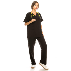 Uniformes Médicos de Alta Calidad, Elásticos y Transpirables, Cuello en V, Manga Corta, Nuevo Estilo, Unisex, Estampados, OEM, Talla XL - Product Image 1