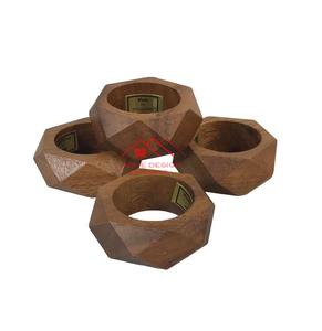 Servilletero de madera hecho a mano de buena calidad, anillos de tejido de servilleta para uso en comedor de Hotel, servilleteros de Acacia hechos a mano muy - Product Image 1