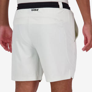 Custom Men's 7 Inch Woven Training Shorts Lightweight Quick Dry Sport Bottom Zipper Decoration Drawstring Closure Knitted <b>Canvas</b> - Product Image 3