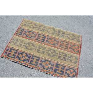 <b>Vintage</b> 29x38ft Brown Turkish Kilim Wool Rug Abstract Pattern Jute with Latex Backing for Entryway <b>Bed</b> Room or Living Room - Product Image 2