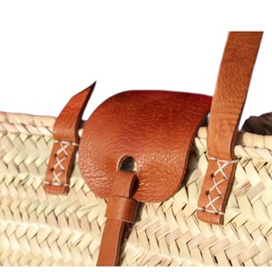 Bolso Tote de Paja Bohemio Tejido a Mano, Color Sólido, Gran Capacidad, Cesta de Mercado, Bolso de Hombro Abierto, para Playa, Viajes, Uso Diario - Product Image 3
