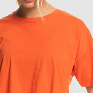 เสื้อยืดเอวลอยสำหรับผู้หญิงเสื้อครอปผ้าฝ้ายระบายอากาศออกแบบใหม่ - Product Image 6