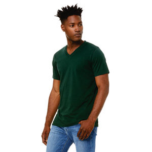 100% Airlume Combed and Ring Spun Cotton 32 Single 4.2 oz Forest Essential Unisex Jersey Short Sleeve <b>V</b>-<b>Neck</b> <b>T</b>-<b>Shirt</b> - Product Image 2
