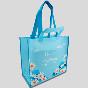 Sac de courses réutilisable en tissu non tissé, écologique et recyclé, avec motif imprimé personnalisé, grande capacité, durable, personnalisable, Vietnam - Product Image 4
