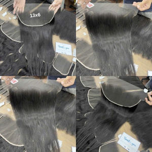 Venta al por mayor HD Swiss Lace Closure Frontal Raw Vietnamese Hair Large Stock Listo Para Enviar HD Lace Closure Frontal - Product Image 1