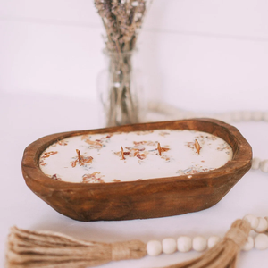 Venta al por mayor tazón de masa de madera boda hogar artesanía para fiesta tazón de masa de madera para hacer velas y decoración del hogar - Product Image 1