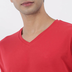 Camisetas Deportivas al Por Mayor con Cuello en V, de Primera Calidad, de Algodón/Fibra de Bambú, Transpirables y Ecológicas para Verano - Product Image 2