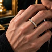 Bague Tournante Personnalisée en Acier Inoxydable avec Cristaux Bling JLM pour Femmes et Hommes, Bijou Coloré Anti-Stress et Anti-Anxiété