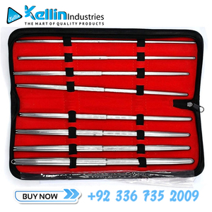 ชุดขยายปากมดลูก Pratt 8 ชิ้น แบบตรง เครื่องมือผ่าตัดทางนรีเวช ใช้ด้วยมือ ได้รับการรับรองมาตรฐาน CE ผลิตโดยผู้ผลิตในเมืองเซียลคอต ประเทศปากีสถาน - Product Image 6