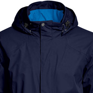 Chaqueta cortavientos personalizada para hombre con cuello con capucha y logotipo frontal buena calidad diseño superior OEM con servicio - Product Image 2