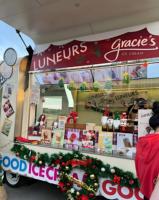 Kiosque mobile à limonade avec évier pour se laver les mains et bac à glace pour jeunes entrepreneurs et collectes de fonds pour événements communautaires