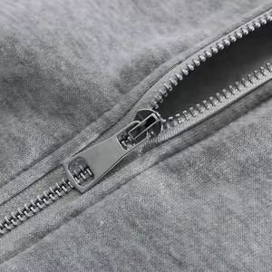 Hoodie unisexe à fermeture éclair, coupe classique, design personnalisé, impression 3D en mousse gonflée, fermeture éclair délavée, 100% coton molletonné/french terry - Product Image 3