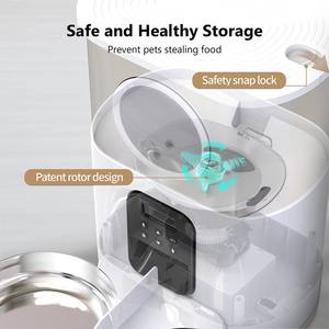 5L Automatic Timed Pet Dry Food Dispenser Portable Solid Stainless Steel <b>Plastic</b> Feeders for Two Cats <b>Dogs</b> Cat <b>Dog</b> Dispenser - Product Image 5