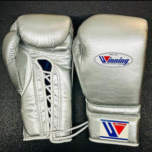 Gants de boxe en cuir véritable respirants et légers à lacets vert doré pour l'entraînement de sparring, Muay Thai, Kickboxing - Gym - Product Image 2