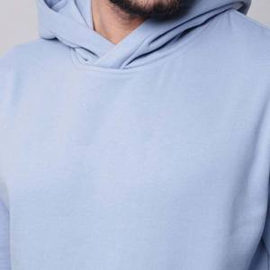 Chándal Unisex de 100% algodón de primera calidad para hombre, diseño de logotipo personalizado, cuello con capucha de estilo informal ajustado para ropa de calle de invierno - Product Image 5