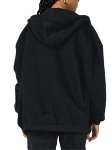 Oversized Loose Fit Lounge Chaquetas OEM Factory Supply Sudaderas con cremallera Venta al por mayor Algodón Fleece Mujeres Sudaderas con cremallera - Product Image 2