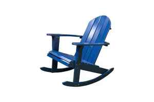 Chaise à bascule Adirondack en bois Design traditionnel Jardin extérieur - Product Image 2