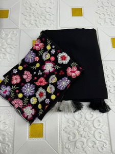 Sari de seda Banarasi para mujeres para fiestas y festivales Precio al por mayor Ropa india y pakistaní - Product Image 5